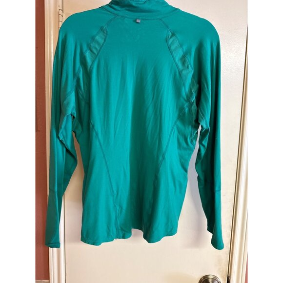 Nike Dri-Fit Womens Teal Long-Sleeve 1/4 Zip Pullover Athletic Top Size S - Picture 6 of 9